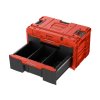 QBRICK Box plastový s organizérem plastový QBRICK ONE Drawer 2 Plus Toolbox 2.0 Red Ultra HD, 2 zásuvky | 587x380x340 mm