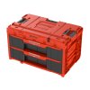 QBRICK Box plastový s organizérem plastový QBRICK ONE 2.0 DRAWER 2 TOOLBOX RED Ultra HD Custom, 2 zásuvky | 587x380x340 mm