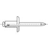 DIN 7337 trhací nýt velká hlava 10mm AL/St hliník-ocel průměr 3,2mm