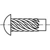 ČSN 022195 Hřeb šroubový zarážecí s půlkulatou hlavou niklovaný