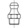 DIN 71412A Maznice kulová přímá (180°) s trubkovým závitem R nerez A2