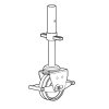 Výškově stavitelné kolečko 150 mm, 42755, Průměr kolečka (mm): 150