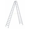 R13 step B stojací žebřík, eloxovaný, Pracovní výška: 4,65 m
