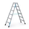 XL step B nýtovaný stojací žebřík, eloxovaný, Pracovní výška: 3,00 m