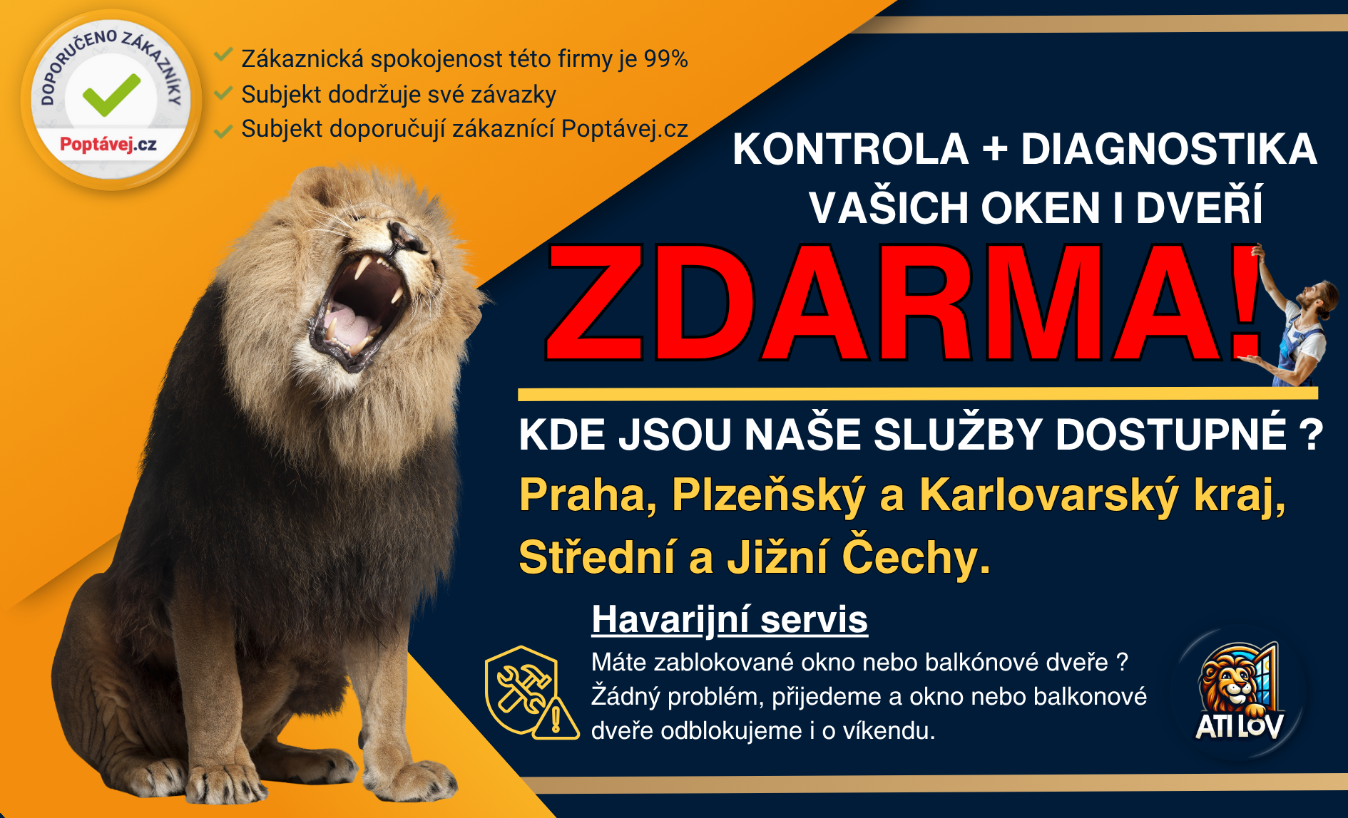 servis oken a dveří