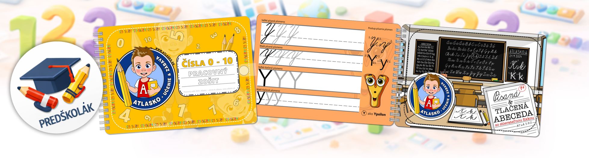 Písaná a tlačená abeceda a Čísla 0 - 10