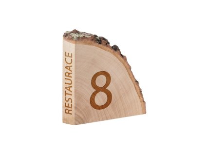 Beschildern Sie den Tisch vom Baumstamm mit Ihrem eigenen Motiv