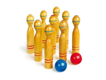 Holzkegelspiel für Kinder