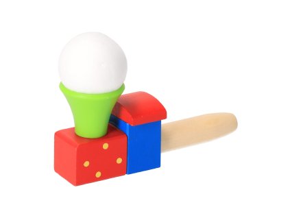 Holzspiel – Ball blasen Lokomotive