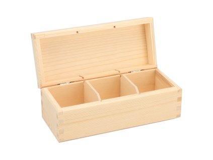 Tee Holzbox (3 Fächer)