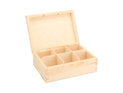 Tee Holzbox (6 Fächer)