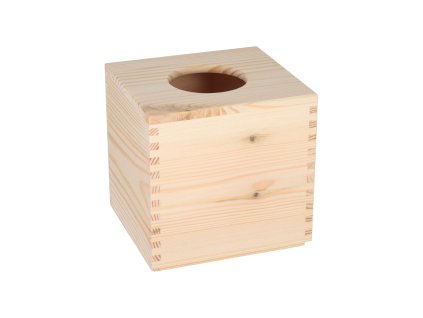 Holzbox für Taschentücher quadratisch