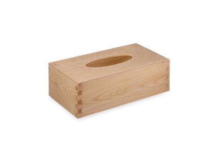Holzbox für Taschentücher mit ausziehbarem Boden