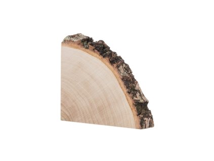 Holzunterlage aus einem Viertel eines Birkenstammes