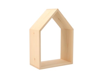 Holzregal Haus offen – medium