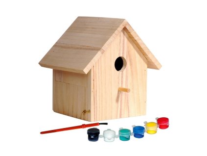 Vogelhaus aus Holz zum Dekorieren 17,5 x 15,5 x 20,5 cm