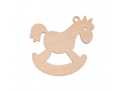 Weihnachtsschmuck aus Holz – Pferd