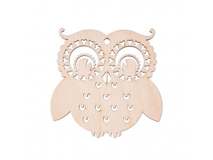 Weihnachtsschmuck aus Holz – Eule