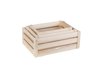 Holzkisten Kiefer – 3er-Set