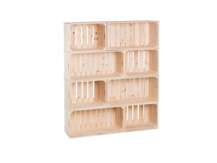 Regal aus kleinen Holzkisten 120 x 100 x 30 cm
