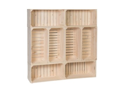 Holzkisten-Bücherregal 120 x 120 x 24 cm