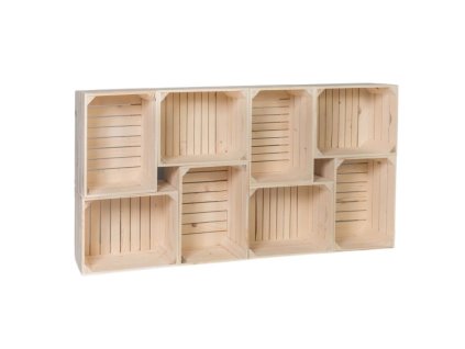 Bücherregal aus kleinen Holzkisten I 70 x 140 x 24 cm