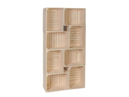 Holzkisten-Bücherregal II 70 x 140 x 24 cm