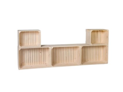 Holzkisten-Wohnwand 180 x 69 x 24 cm