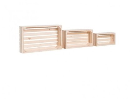 Geflammte Holzkisten Regal Fichte II