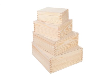 Holzboxen – 4er-Set