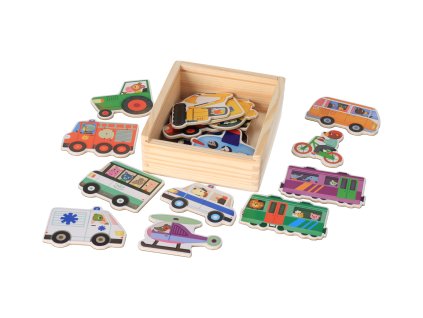 Holzmagnete Transportmittel