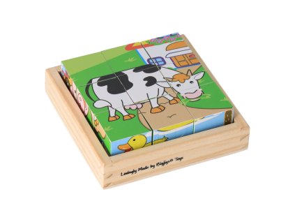 Bilderwürfel aus Holz – Tiere