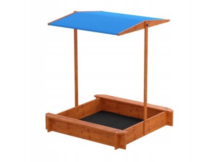 Holz-Sandkasten mit Überdachung