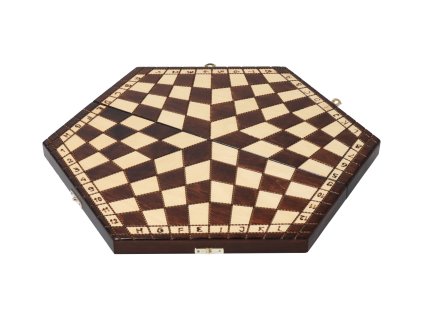 Schachspiel aus Holz – Sechseck für 3 Spieler