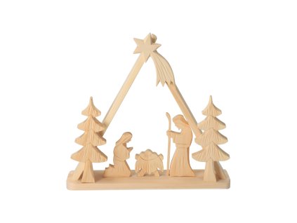 Krippe aus Holz II groß