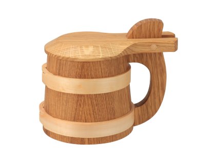 Holz-Maßkrug mit Deckel Exlusive