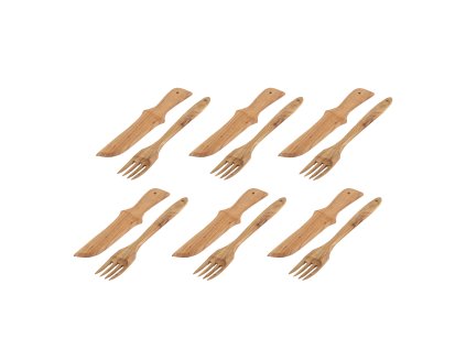 Besteck aus Holz – 6 Paar pro Packung