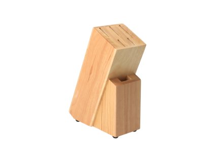 Holzständer für Messer aus Holz BRILLANTE Gummibaum – 22 x 17 x 9 cm