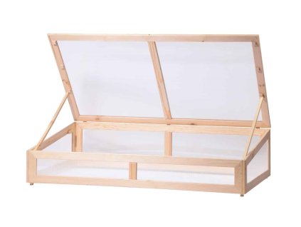 Hochbeet aus Holz mit Dach 126 x 67 x 31,5 cm