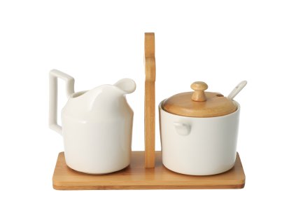 Milchkännchen + Zuckerdose im Ständer