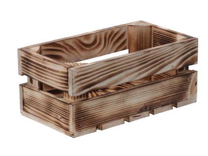 Holzkiste geflammt 28 x 15 x 12 cm