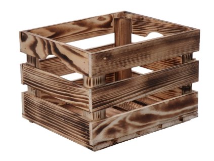 Holzkiste geflammt 30 x 25 x 20 cm
