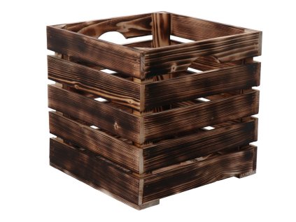 Holzkiste geflammt 30 x 30 x 30cm