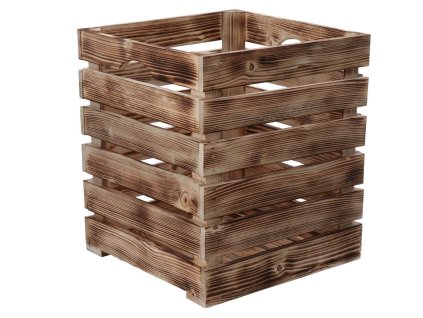 Holzkiste geflammt 30 x 30 x 35 cm