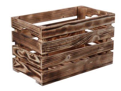 Holzkiste geflammt 40 x 22 x 24 cm