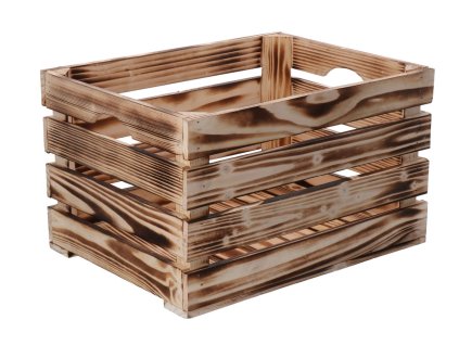 Holzkiste geflammt 40 x 30 x 24 cm