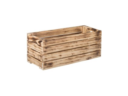 Holzkiste geflammt 60 x 22 x 24 cm
