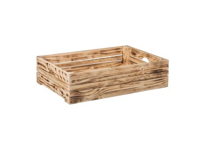 Holzkiste geflammt 60 x 39 x 15 cm