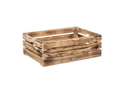 Holzkiste geflammt 60 x 39 x 20 cm