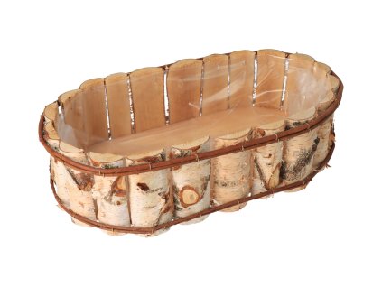 Ovale Truhe aus Birkenholz